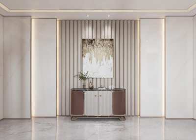 现代玄关柜3D模型下载